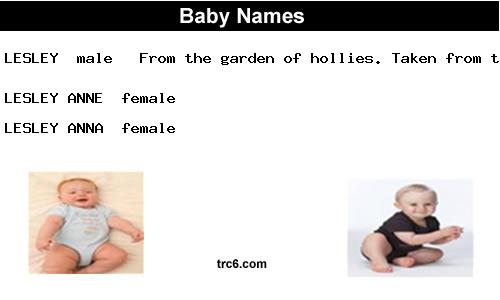 lesley baby names
